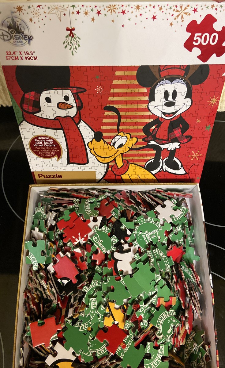 Disney Store Mickey Minnie Mouse Christmas 500 Puzzle Pluto