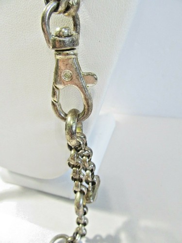 Cadena estilo persiana gruesa cinturón tono plata - Imagen 2 de 5