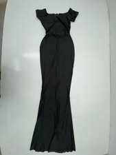 Shein Black Short Sleeve Long Dress Womens Size Small