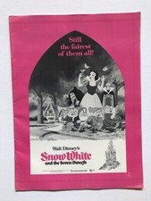 SNOW WHITE & THE SEVEN DWARFS pressbook R75 Disney cartoon