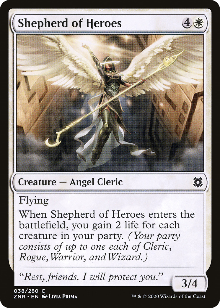 x4 Shepherd of Heroes ZNR MTG Zendikar Rising 38/280 COMMON M/NM 4x