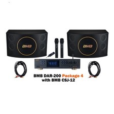 BMB DAR-200 Mixing Amplifier w/ BMB CSJ-12 Speakers and BMB WH-210 Wireless Mic