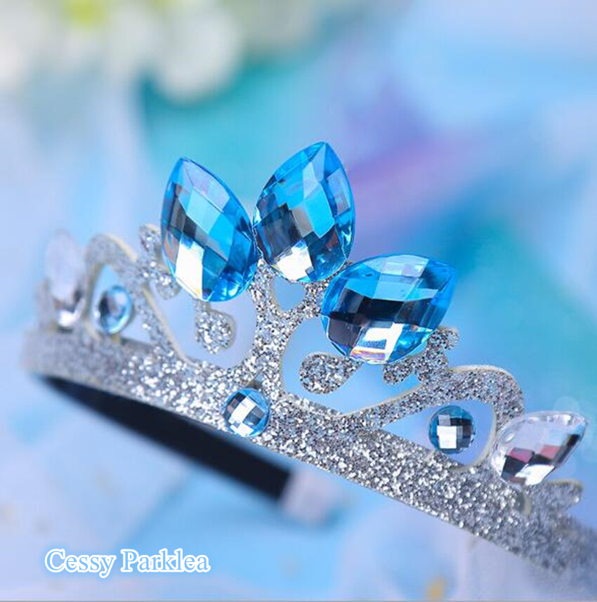 SN-F2-2 Girls Frozen Princess Elsa Crystal Crown Headband Hair