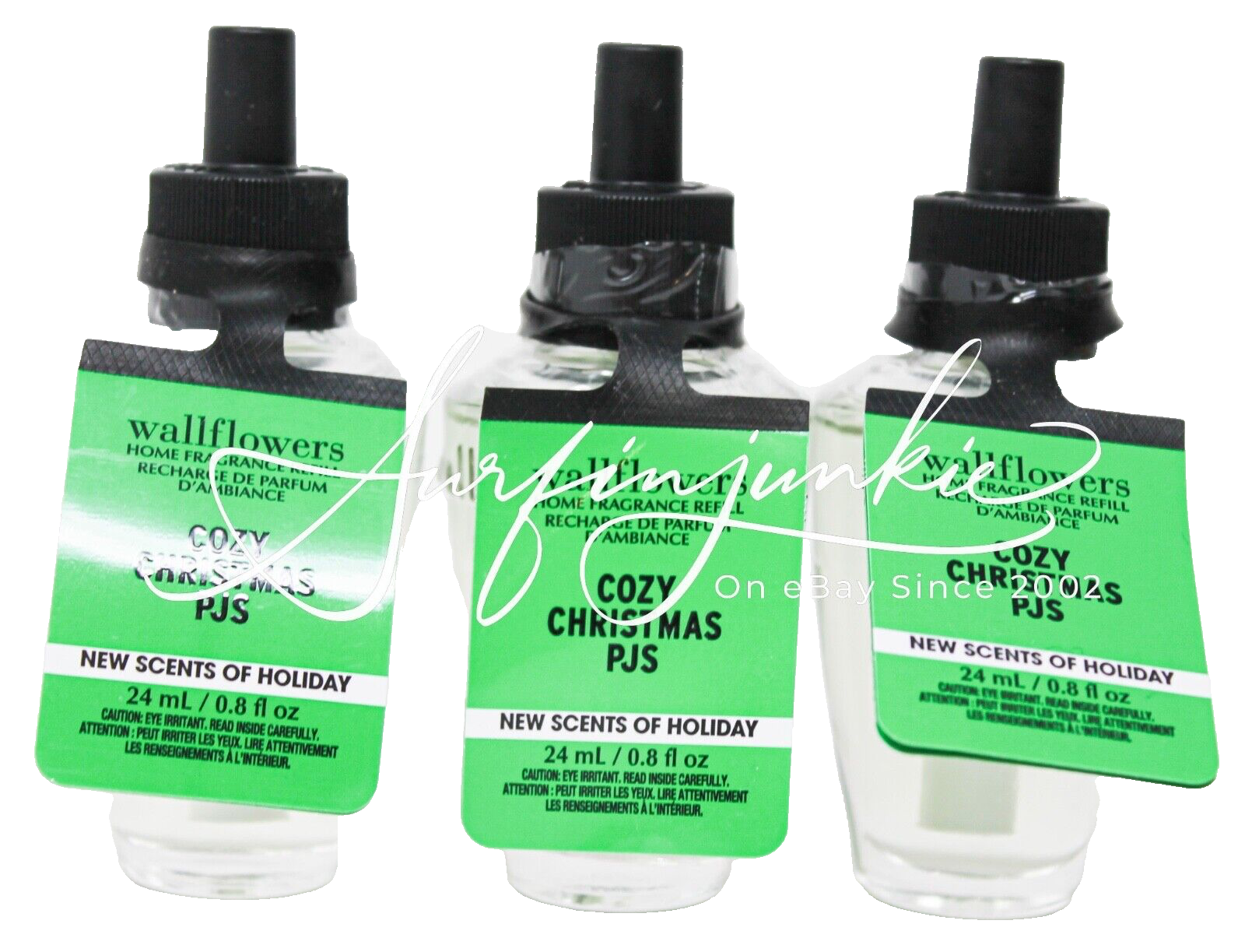 Bath & Body Works Cozy Christmas PJs Wallflower Refill 3pc Clear Bulb-image