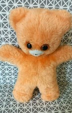 Doudou peluche ours orange vintage Boulgom 22 cm