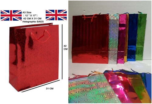 Extra Large XL Size Gift Bags Holographic Foil Party Weddings Presents Christmas