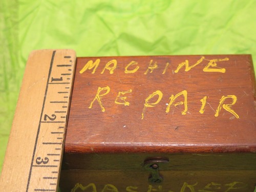 Vintage apothecary oz brass weights for scale balance industrial store wood box - Picture 7 of 14