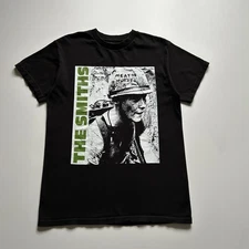 Vintage The Smiths Morrissey Band Faded Unisex Black Cotton T-shirt S-5XL