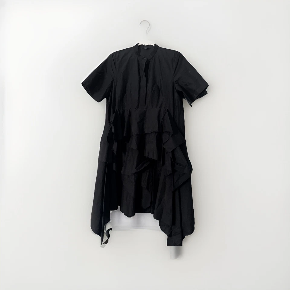 Vestido negro manga corta COS asimétrico para mujer, talla 6 Foto 4 de 4