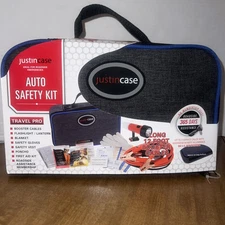 Justin Case Auto Safety Kit Roadside Emergency Set Travel Booster Cables