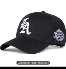 Los Angeles Snap Back Adjustable Baseball Hat With Embroided LA Logo NEW