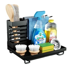 Sponge Holder for Kitchen Sink, Stainless Steel Kitchen Sink Organizer with 3...