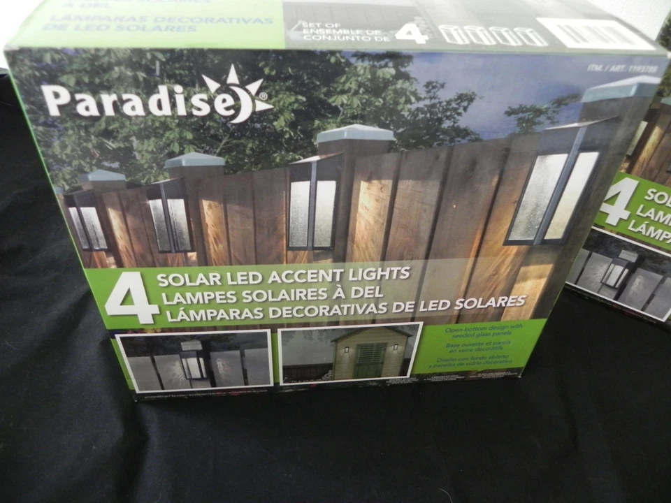 (1 Box) Paradise Solar 4 Pack Led Accent Lights 10 Lumens Cast Aluminum - Black - Image 3 of 4