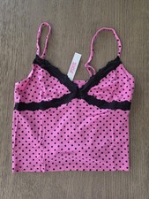 Victoria's Secret PINK Pajama Set S Polka Dots Pink