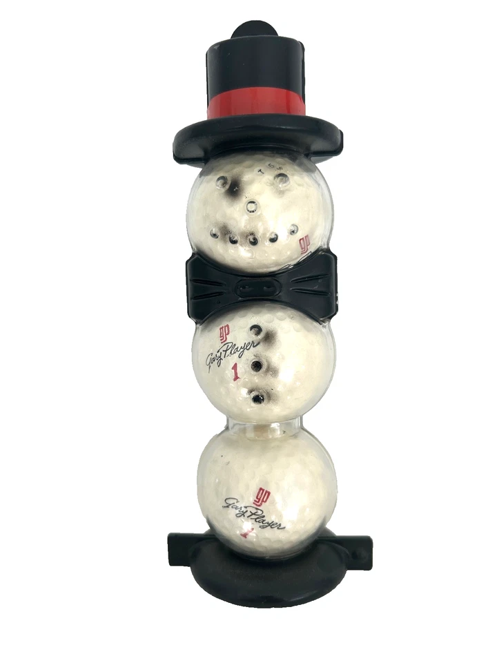 Vintage Signature Golf Balls Gary Player, 3 balls in a Christmas Snowman Package - Image 3 of 4