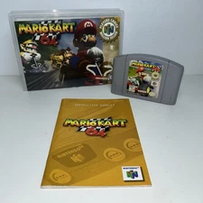 Mario Kart 64 (Nintendo 64, 1997) Authentic w/ Manual & Clam Shell - Tested