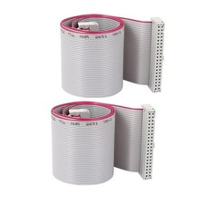 2pcs 2.54mm 40-Pin Female to Female IDE PATA Extension Flat Ribbon Cable 50cm