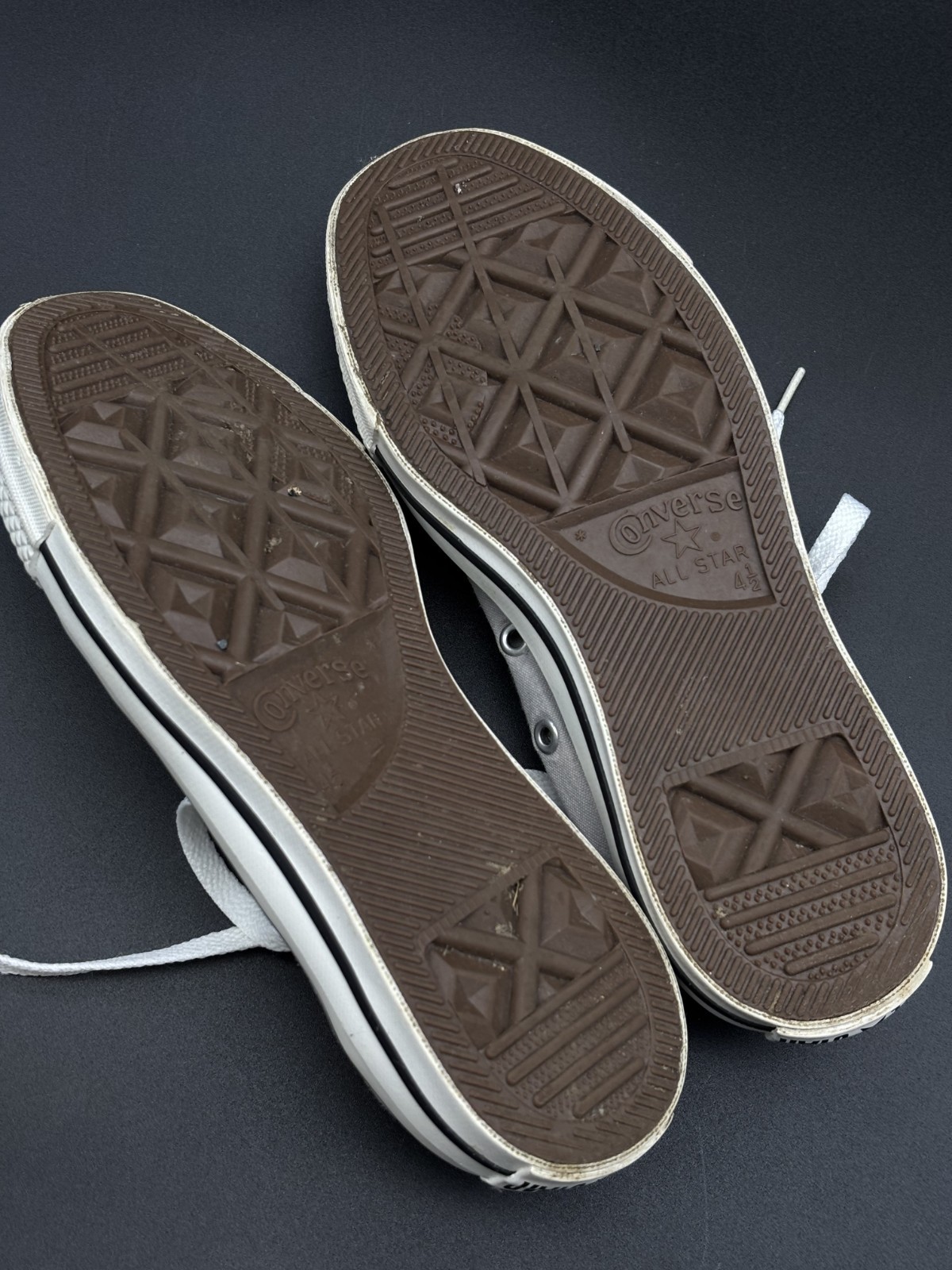 CONVERSE Shoes Men's UK 4.5 Sneakers Lace-Up Grey Unisex Casual thumbnail 7