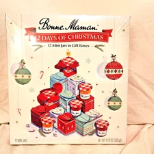 NIB Bonne Maman 12 Days of Christmas 2025 Mini Jars Gift Boxes EXP 06/ 2026 JAM