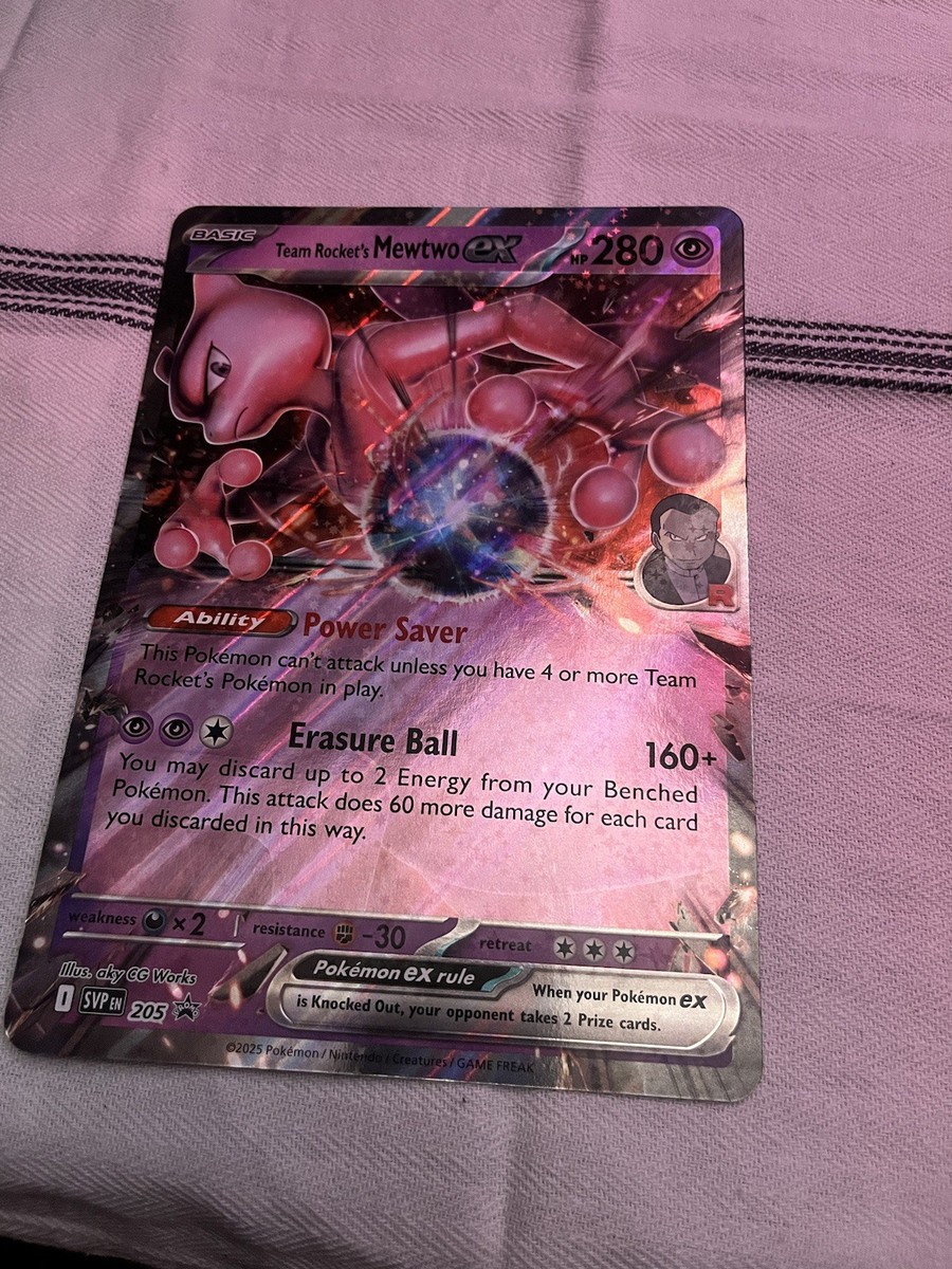 Pokémon TCG Team Rocket's Mewtwo EX Black Star Promo 2025 #205