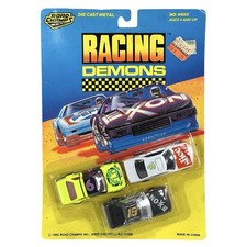 Vtg Road Champs Racing Demons 3 Cars Turbo Flo Exxon Slice 1990 New Sealed