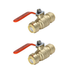 2 Pack XFITTING 3/4" Push Fit Ball Valve, 3/4" Push to Connect Ball Valve