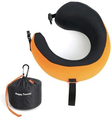 C CUSHION LAB Travel Pillow, Award-Winning Patented Ergonomic Design RED NEW Med