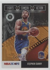2019-20 NBA Hoops Premium Stock Lights Camera Action Orange Stephen Curry #2 oh4