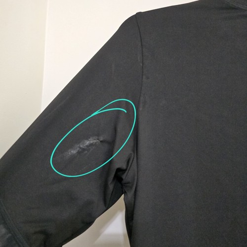 SOFIBELLA Long Sleeve Mesh Sundial Print Tennis Shirt Activewear M Black - Picture 18 of 18