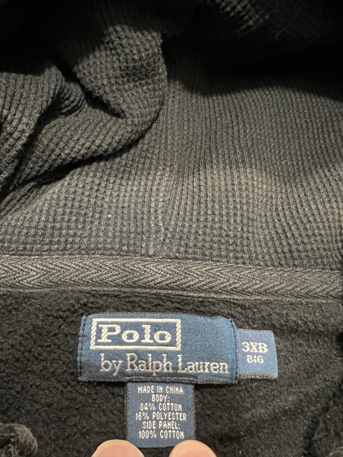 Polo Ralph Lauren felpa con cappuccio uomo taglia 3XB giacca full zip pesante rosso pony con cappuccio