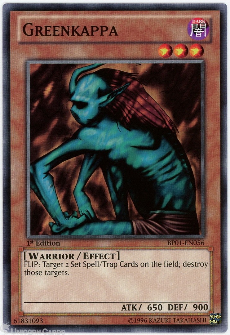BP01-EN056 Greenkappa : Starfoil Rare 1st Edition Mint YuGiOh Card