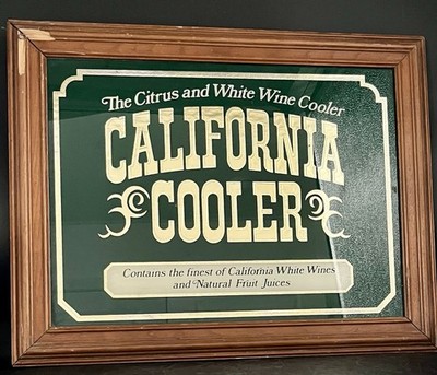 Vintage California Cooler Wine Bar Sign 19'' x 15''