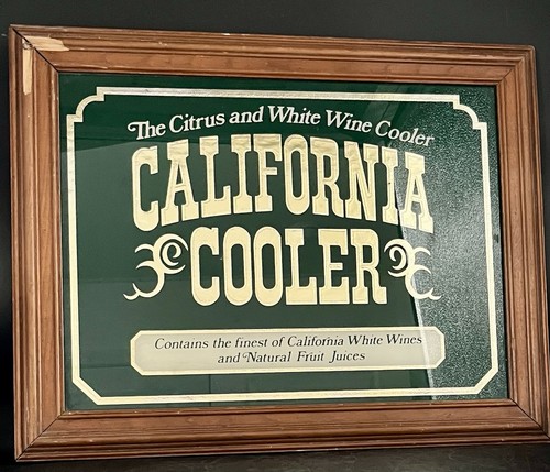 Vintage California Cooler Wine Bar Sign 19" x 15"