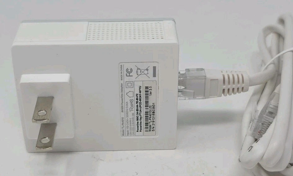 Adaptador de red TP-Link Nano Powerline TL-PA4010 AV600 cable Ethernet Foto 3 de 4