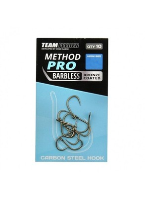 Team Feeder Method Pro BB Haken Barbless Teflon Karpfen Method Feeder