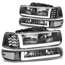 DNA MOTORING Pair Headlight Assembly Compatible with 99-02 Silverado 1500 250...