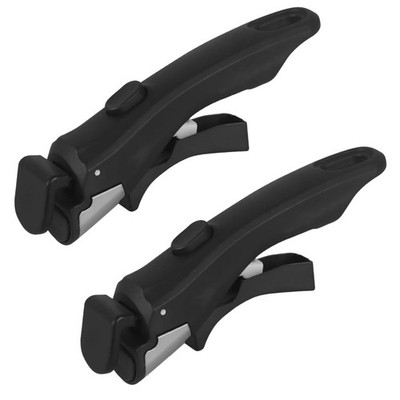 2 PCS Black Removable Detachable Pan Gripper Pot Handle Heat Resistant