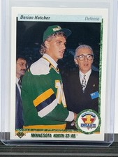 1990-91 Upper Deck Hockey Derian Hatcher Rookie Card #359 Minnesota North-Stars. rookie card picture
