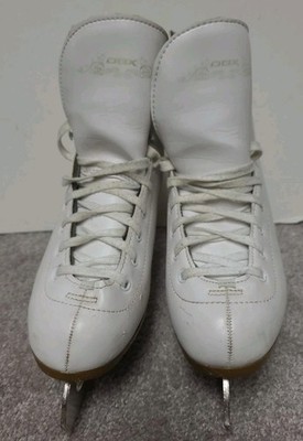 DBX Women's Figure Ice Skates Size 6 White Recreational Ice Skating Boots