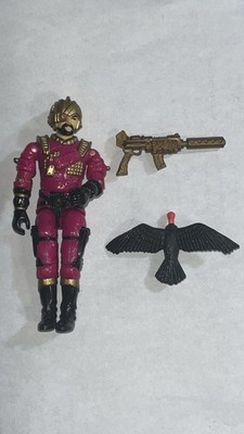 Vintage G.I. Joe Voltar Broken O Ring W Gun And Bird  1988 Hasbro