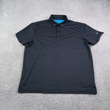 Birdie Bound Polo Shirt Mens Large Black Performance Stretch Golf