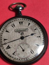 Rare Gun Metal Vintage Ottoman Mens Pocket Watch 611