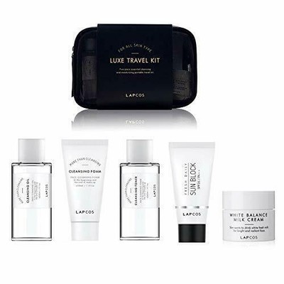 Luxe Travel Kit. Essential 5-item cleansing and moisturizing portable travel kit