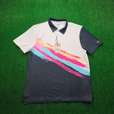 Chubbies The Tennis Champ Polo Shirt Mens Large Performance Abstract Golf NWT