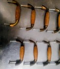 10 Vintage Belwith Brass and Oak Wood Bar Handle Drawer Hardware 3 1/2" W/Screws — photo 8