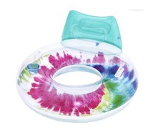Giant 46 Tie Dye Rubber Ring & Backrest Swimm...