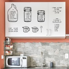 Kitchen Cabinet Labels Decals Black Measuring White Measuring Conversion