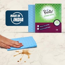 Premium Sponge Wipes Assorted 5 Pack Reusable Absorbent Cleaning Cloths Kitchen