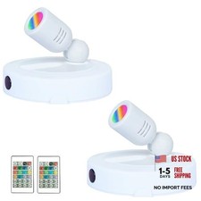 Indoor LED Spotlight, Battery Operated RGBW Spotlights with Remote, 12 White