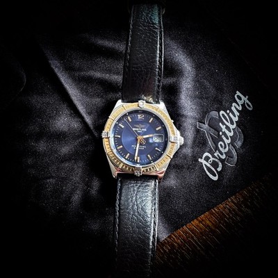 Original Breitling Sirius Perpetuel Uhr Swiss Made 18k Gold Lünette Full Set